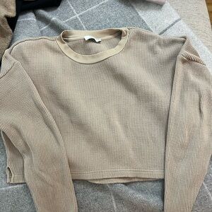 Onia Tan Waffle Long Sleeve